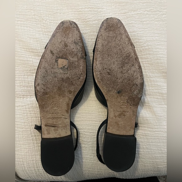 Chanel Black sling backs 38.5 - Picture 6 of 7